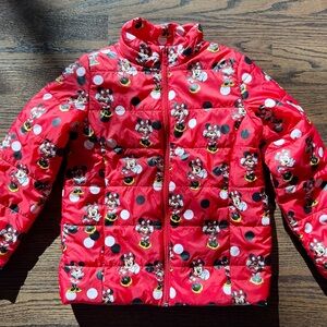 DISNEY Minnie Mouse Lightweight Puffer Jacket (Girls Size M 7/8)
